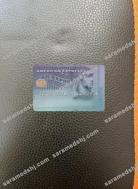 USA Discover bank AMEX platinum card photolook front